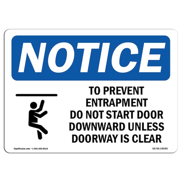 OSHA Sign, To Prevent Entrapment Do Not W/, 5in X 3.5in Decal, 10PK, 3.5" W, 5" L, Landscape, PK10